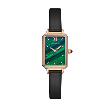 Hot Sale high quality stainless steel small green wristwatch simple quartz watch for ladeis